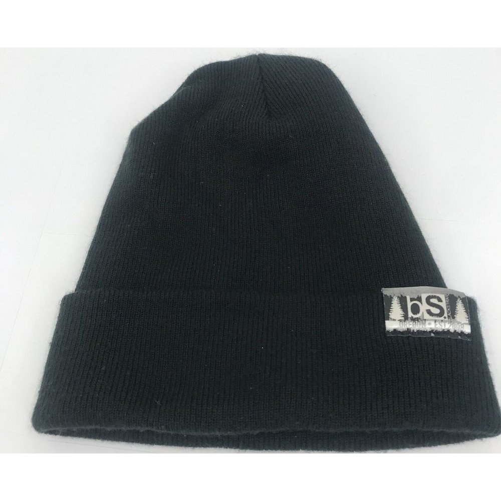 Black Strap‎ Oregon Black Beanie Hat Cap Winter